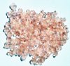 100 4x6mm Transparent Rosaline Flower Cap Beads